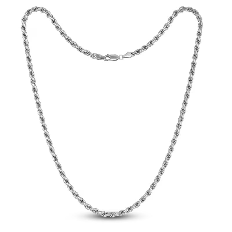 22" Solid Rope Chain Necklace Sterling Silver