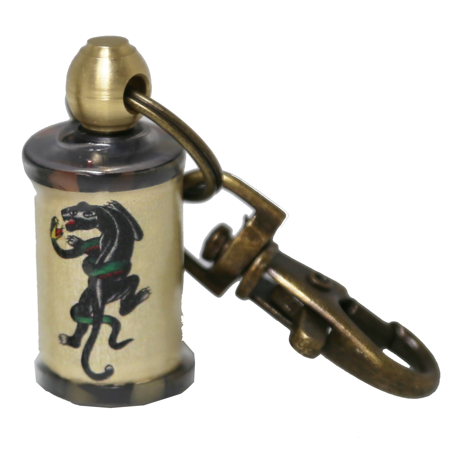 Crawling Panther Coil Keychain