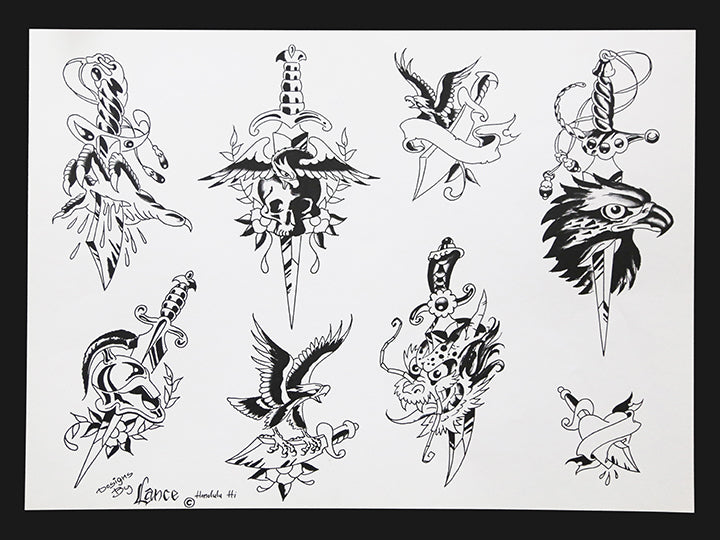 Original Lance McLain Flash Sheets (Set of 9)