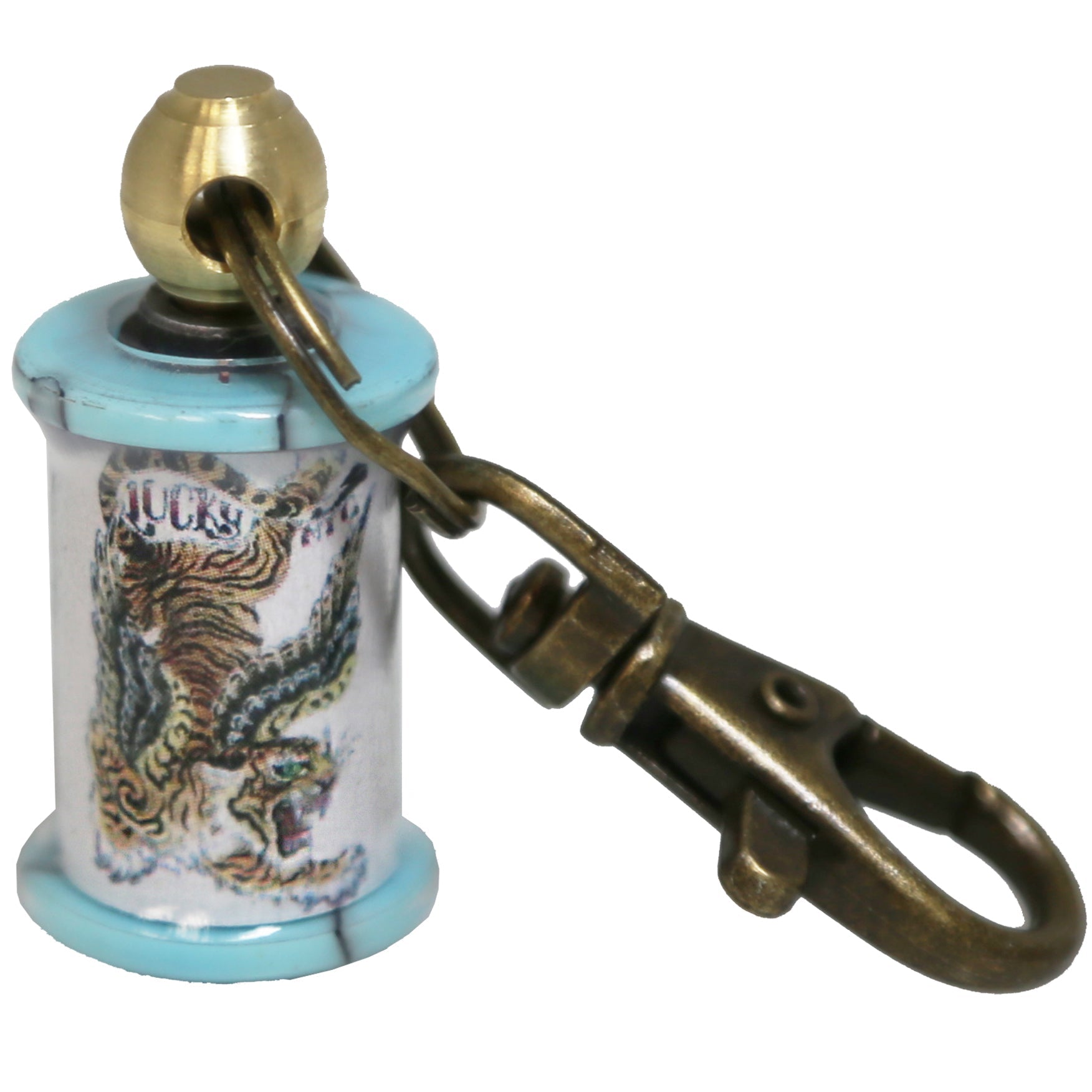 Lehi Tiger Coil Keychain