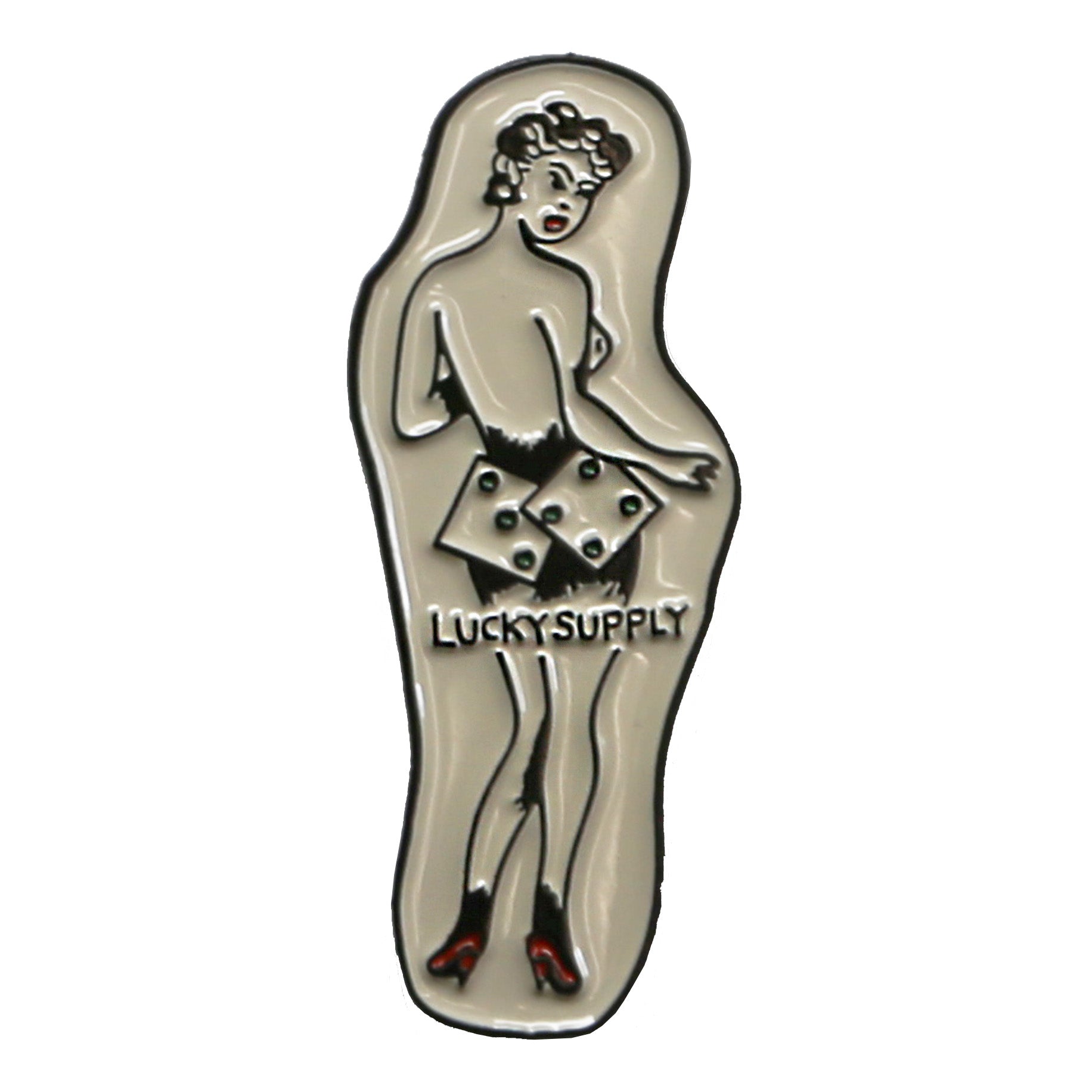 Pin Up Girl Enamel Pin