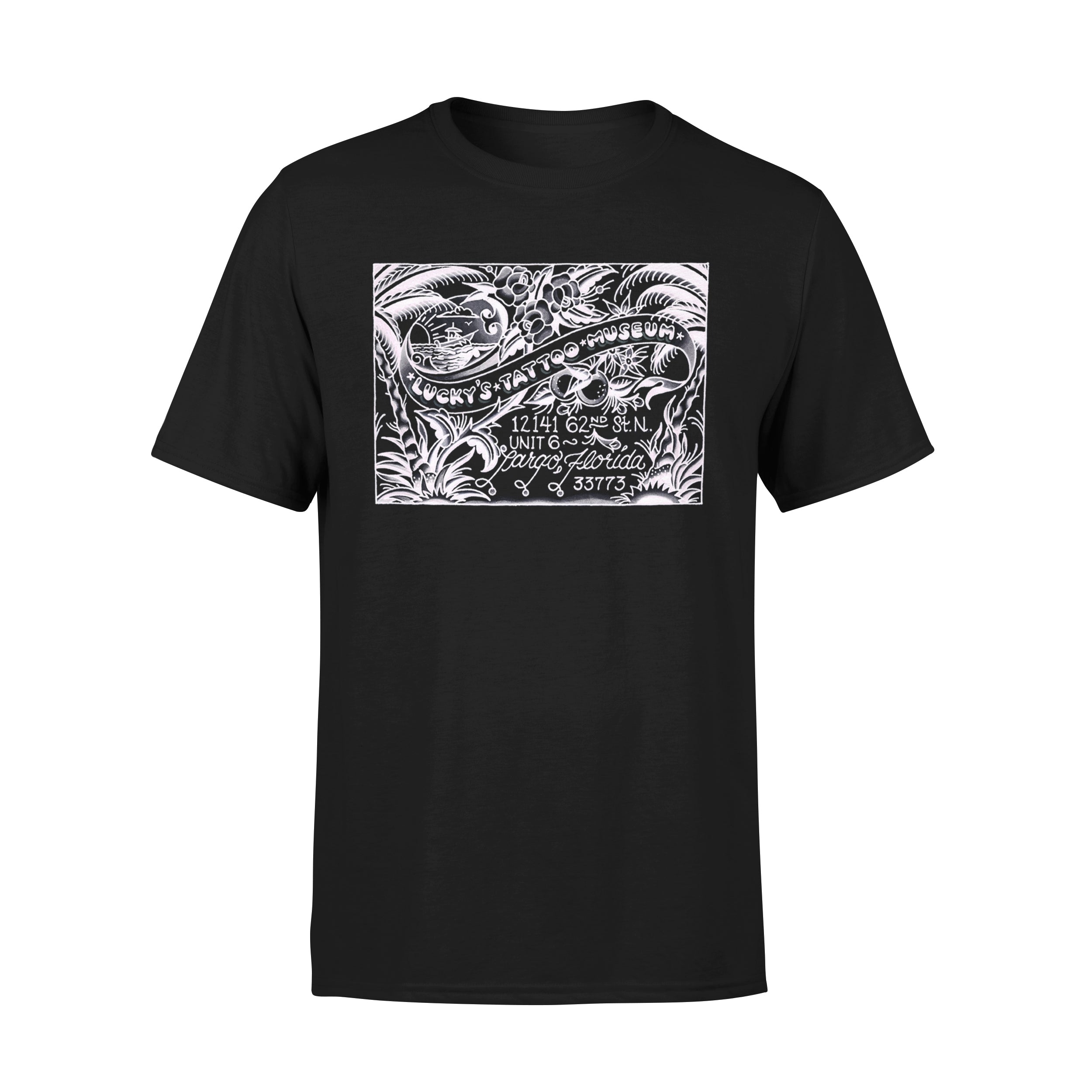 Lucky's Tattoo Museum Postcard Shirt (Black)